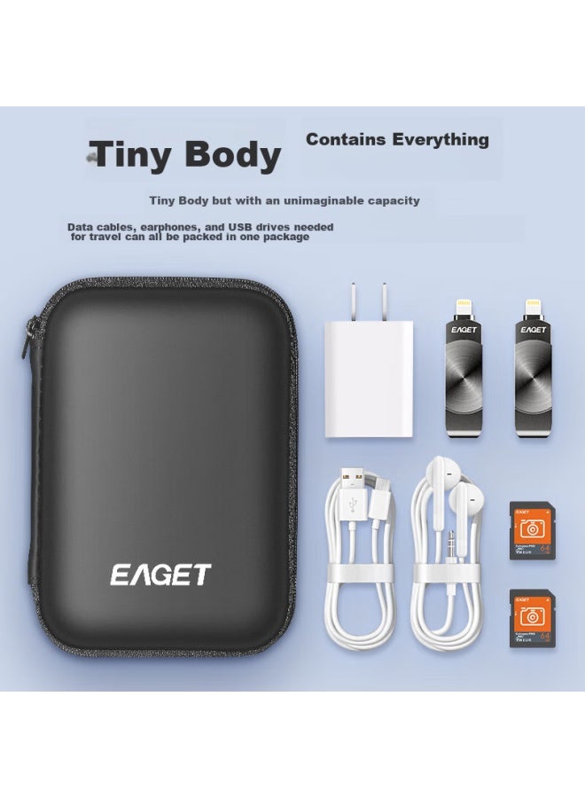 EAGET Yijie 2.5-inch Portable Hard Drive Case, Multifunctional Digital Accessory Storage Pouch, Data Cable, Power Bank, Usb Drive, Phone, Earphone Portable Protective Cover Ypb - Image 2