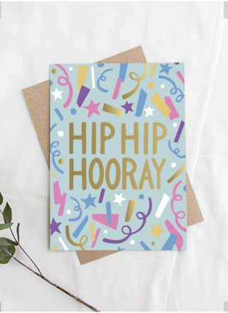 Hip Hip Hooray Congratulations Greeting Card