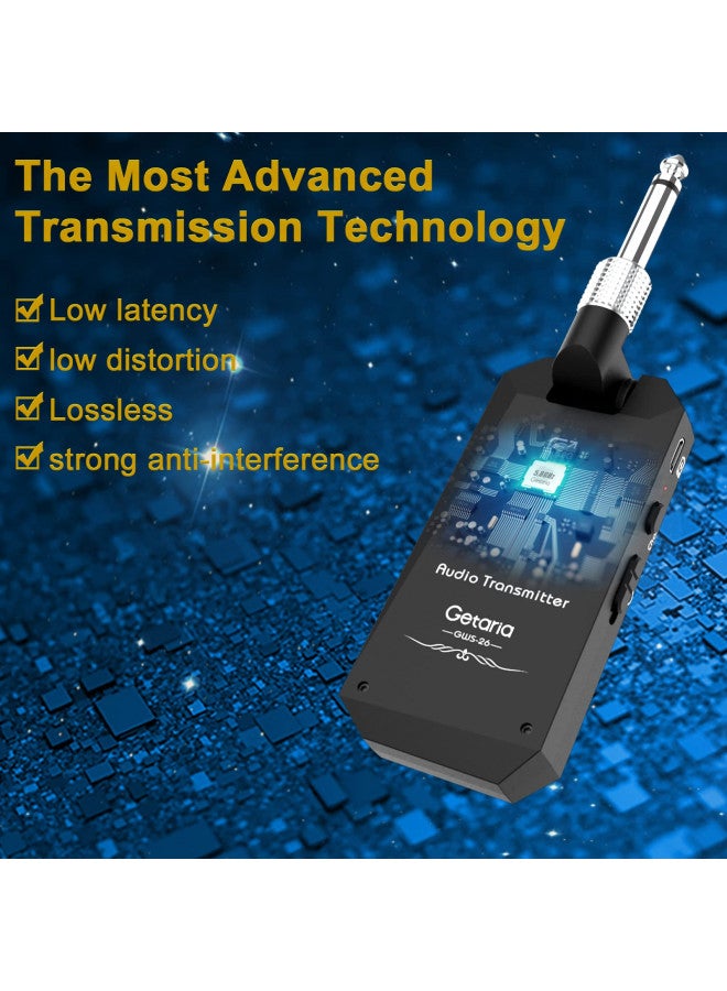 Getaria Wireless Guitar Transmitter Receiver Set 5.8GH Guitar System 4 Channels for Electric Bass Cordless Amplifier Guitar Cable Jack - Image 2