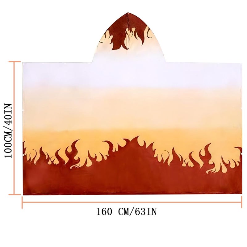 Juejuezi Hooded Wearable Blanket Hoodie Throw Blanket Cloak Cosplay Costume Shawl Wrap Nap Quilt 160x100 cm/63x40in(White,One Size) - Image 2