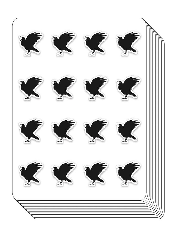 GUVSPTI Raven Blackbird Crow Planner Stickers, 0.5in Monthly Scrapbooking Arts Crafting 208-Pack - Image 1