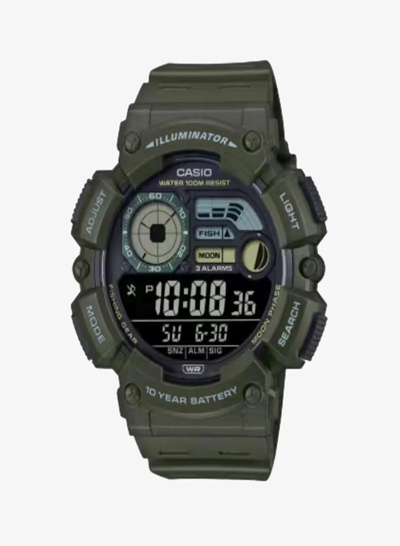 Casio Men's Resin Digital Watch WS-1500H-3BVDF - 50.1 mm