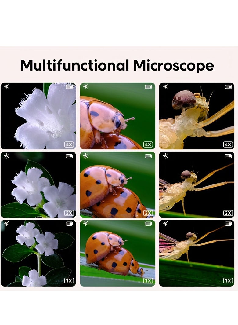 Mini Kids Optical Microscope With Photo And Video Function 500x Observe The Microscopic World Science Children Educational Toys - Image 4