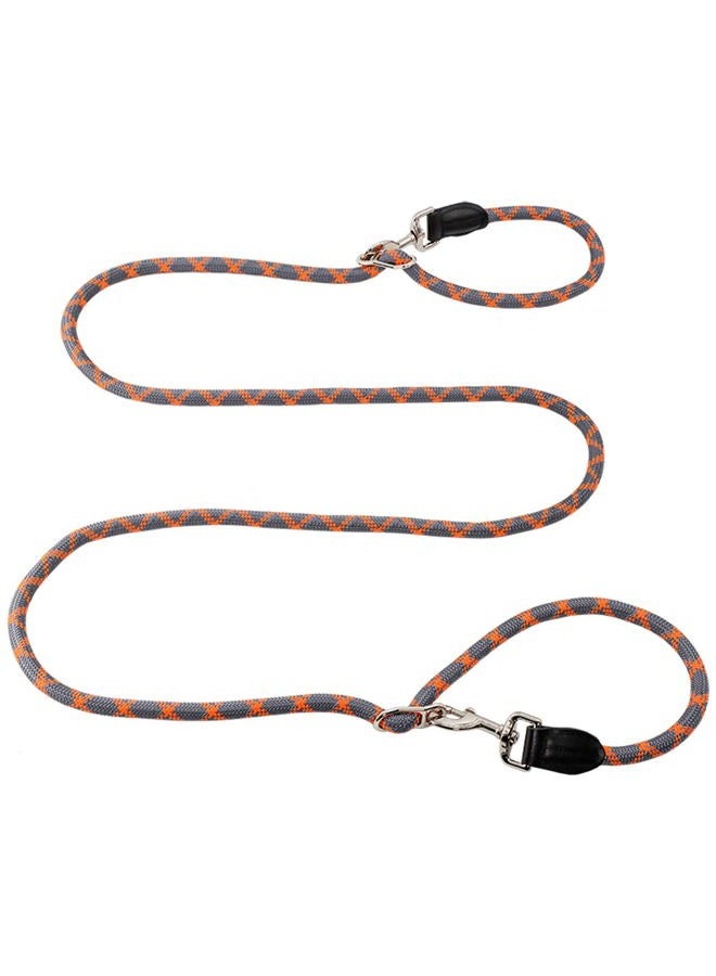 Gihunk Hands Free Dog Leash(8.5ft), 8 in 1 Multifunction Nylon Double Leash for Dogs,1.2cm Dog Training Leash with Reflective Stitching, Adjustable Waist Dog Leash Fits all Waist for Medium Large Dogs-Orange - Image 1