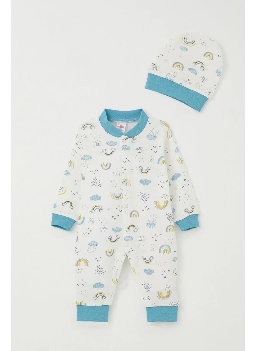 Breeze Baby Boy Jumpsuit Sky Themed 0-6 Months, White