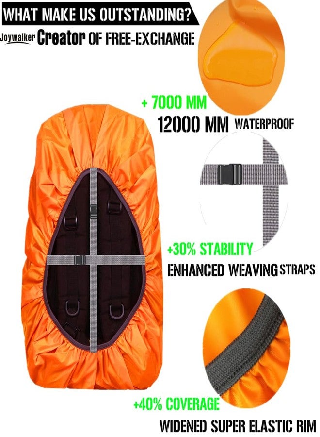 Joy Walker Backpack Rain Cover Waterproof Breathable Suitable for (15-30L, 30-40L, 40-55L, 55-70L, 70-90L) Backpack Hiking/Camping/Traveling (orange, Middle (for 30-40L backpack)) - Image 5