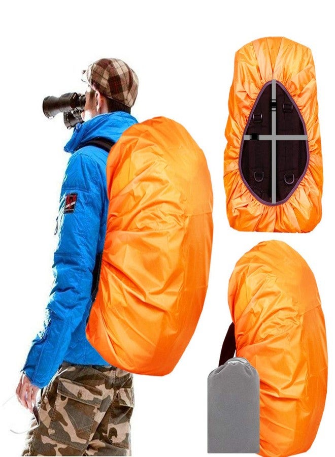 Joy Walker Backpack Rain Cover Waterproof Breathable Suitable for (15-30L, 30-40L, 40-55L, 55-70L, 70-90L) Backpack Hiking/Camping/Traveling (orange, Middle (for 30-40L backpack)) - Image 1