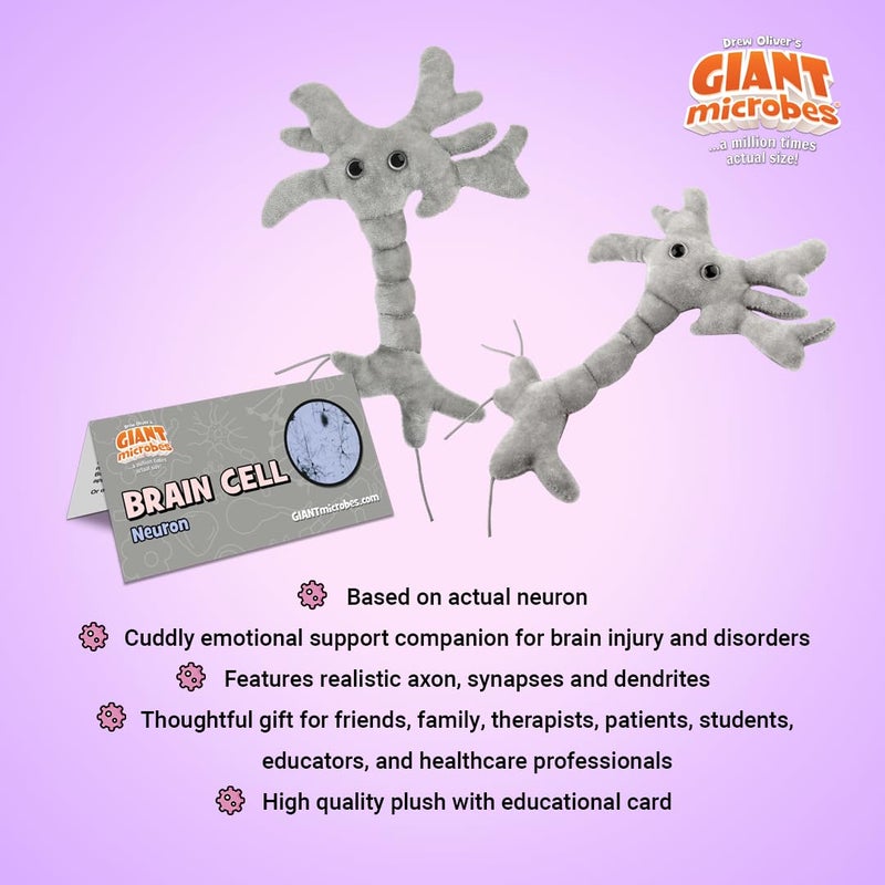 جاينت مايكروبز لعبة ناعمة بتصميم خلية الدماغ نيورون طراز GMUS-PD-0100 - Image 3