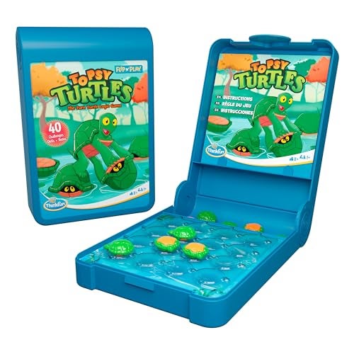 ThinkFun Flip N Play Topsy Turtles Travel Logic Game for Road Trips Plane Rides and Vacations - Image 1