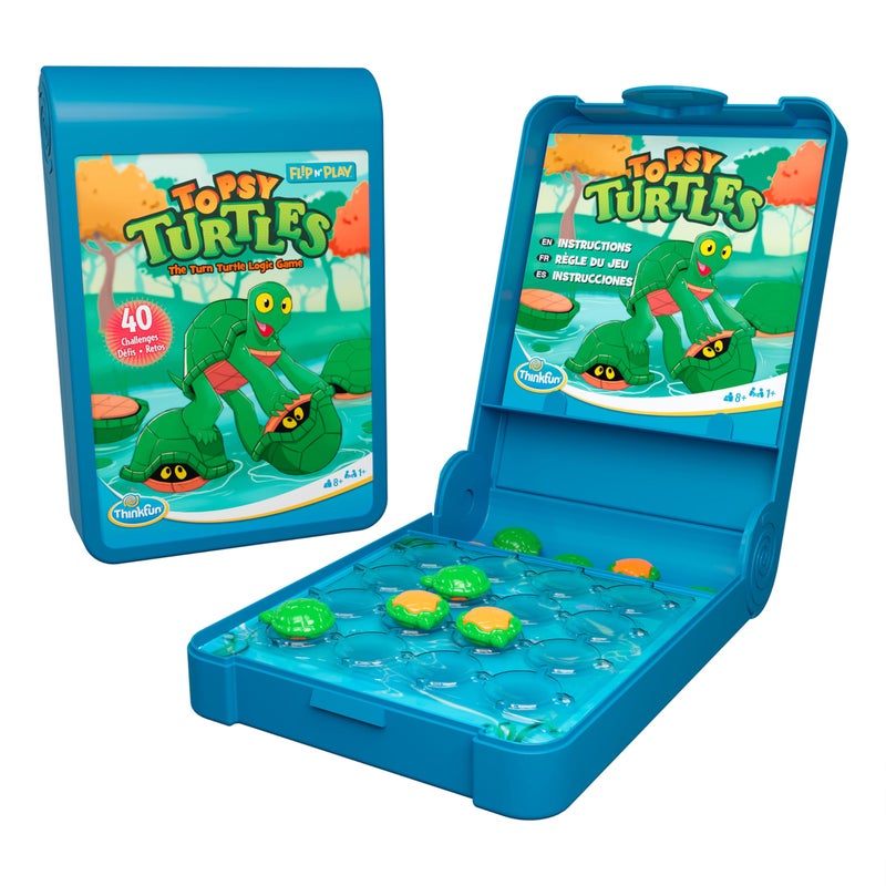ThinkFun Flip N Play Topsy Turtles Travel Logic Game for Road Trips Plane Rides and Vacations - Image 3