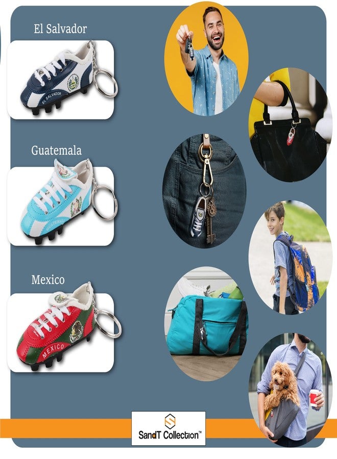 SandT Collection Soccer Shoe Keychains Sneaker with Cleats Country Souvenir Keyrings (Mexico) - Image 5