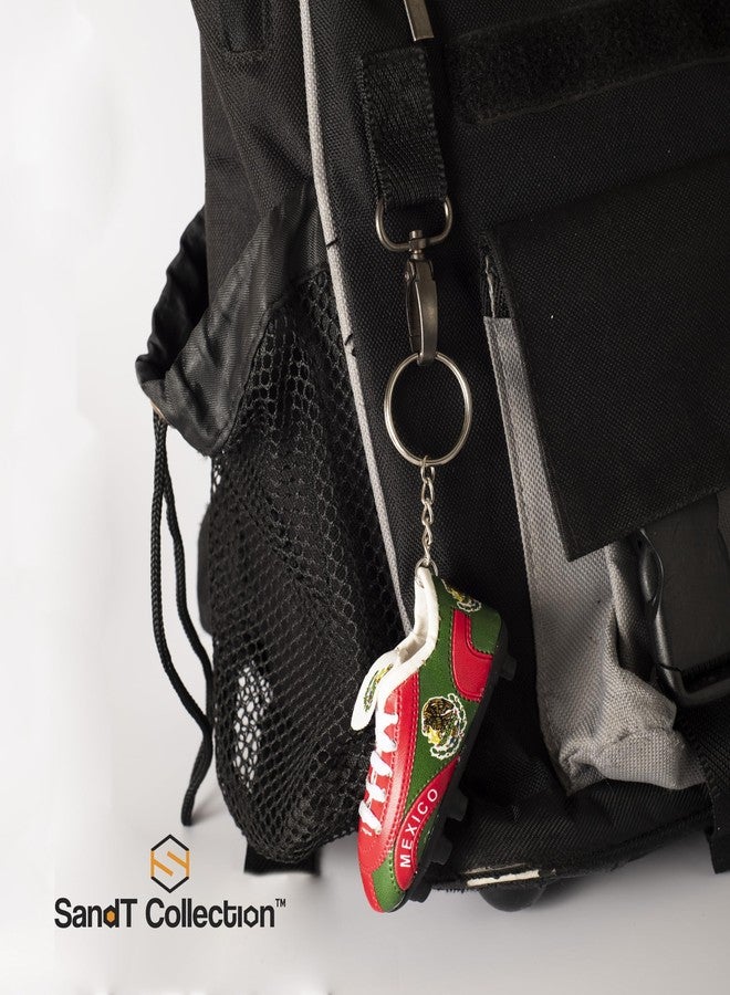 SandT Collection Soccer Shoe Keychains Sneaker with Cleats Country Souvenir Keyrings (Mexico) - Image 2