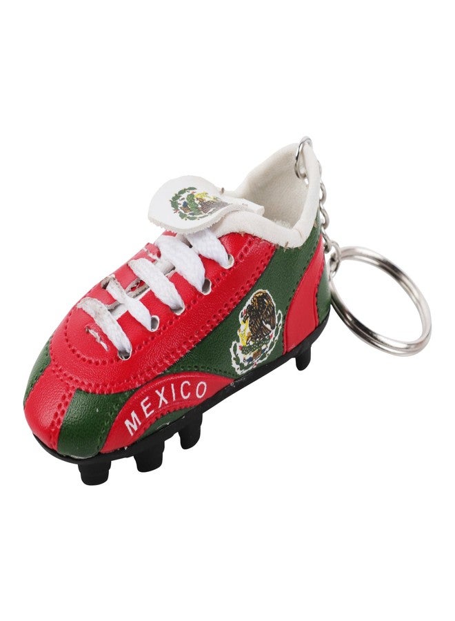 SandT Collection Soccer Shoe Keychains Sneaker with Cleats Country Souvenir Keyrings (Mexico) - Image 1