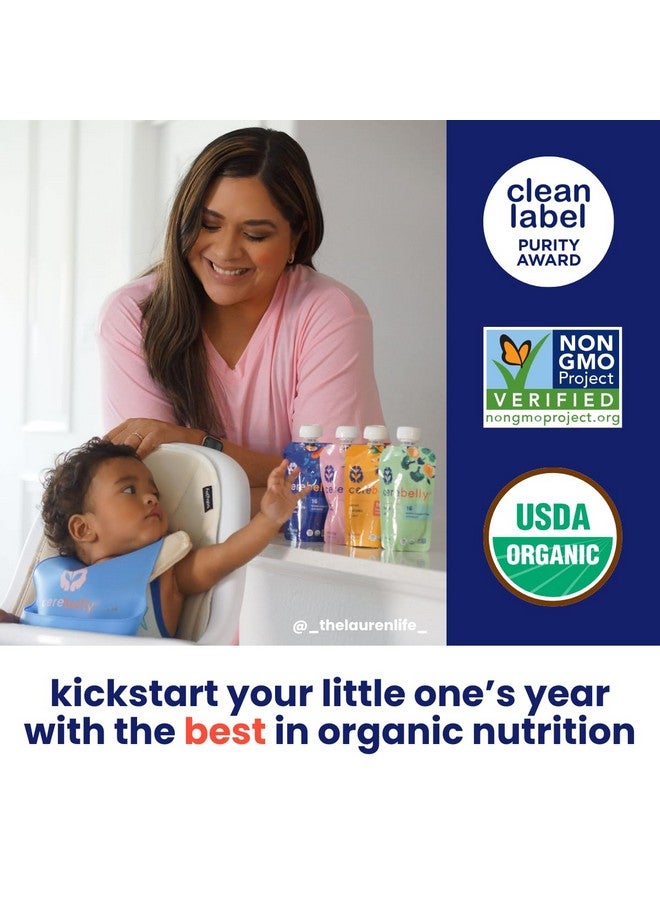 Cerebelly Baby Food Pouch â€“ Broccoli Pear, Organic Fruit & Veggie Purees, Great Snack for Toddlers, 16 Brain-supporting Nutrients from Superfoods, No Added Sugar - Image 1