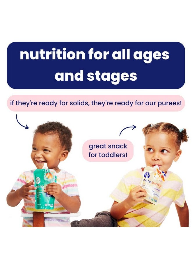 Cerebelly Baby Food Pouch â€“ Broccoli Pear, Organic Fruit & Veggie Purees, Great Snack for Toddlers, 16 Brain-supporting Nutrients from Superfoods, No Added Sugar - Image 2