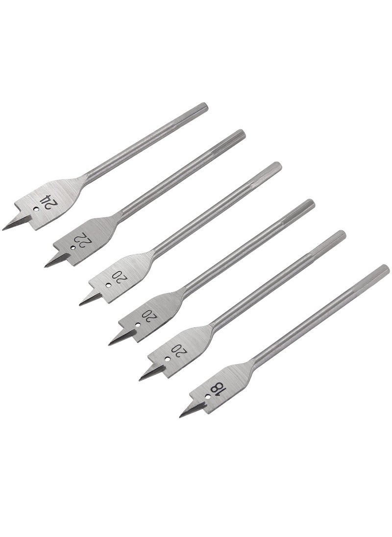 KSEIBI - Flat Spade Bits Set / 6PC, 6-PC SET-14.0-25.0MM, High Quality Tool Steel, Polished Woodworking Hole Cutter Carpenter Tool, For Fast Drilling Applications in Wood, Plywood, Particle Board, Fiberboard. - Image 1