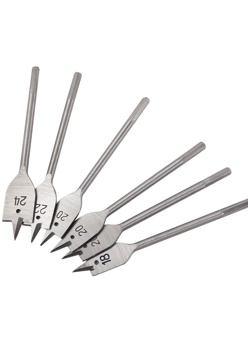 KSEIBI - Flat Spade Bits Set / 6PC, 6-PC SET-14.0-25.0MM, High Quality Tool Steel, Polished Woodworking Hole Cutter Carpenter Tool, For Fast Drilling Applications in Wood, Plywood, Particle Board, Fiberboard. - Image 1
