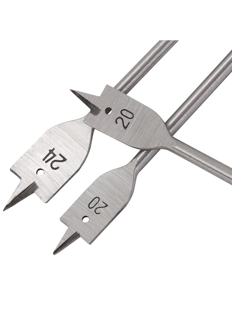 KSEIBI - Flat Spade Bits Set / 6PC, 6-PC SET-14.0-25.0MM, High Quality Tool Steel, Polished Woodworking Hole Cutter Carpenter Tool, For Fast Drilling Applications in Wood, Plywood, Particle Board, Fiberboard. - Image 1
