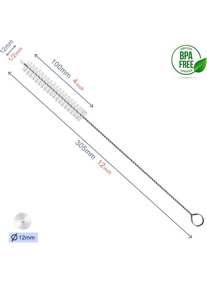 BEUICIRY Straw Cleaner Brush Extend 12 inch, Extra Wide 12mm diam Pipe Cleaners, Extra Long Straw Brush for Sippy Cup, Water Bottle and Tubes, Drinking Straw Cleaning Brush Set 10 Pack - Image 2