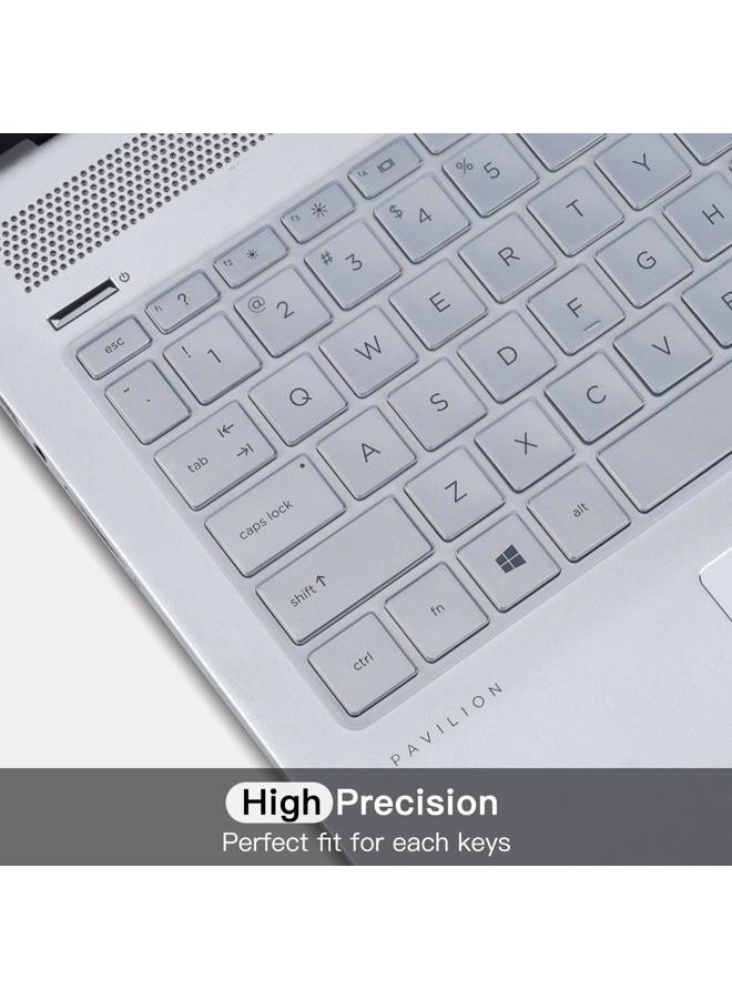 imComor Keyboard Cover Skin for HP Envy X360 15.6 Keyboard Cover for HP Envy 17 Series/HP Envy x360 15.6" Series/2019 2018 HP Pavilion 15 Series/HP Laptop 17t 17-BS 17-BW 17-CA 17-by Keyboard Protector, Clear - Image 4