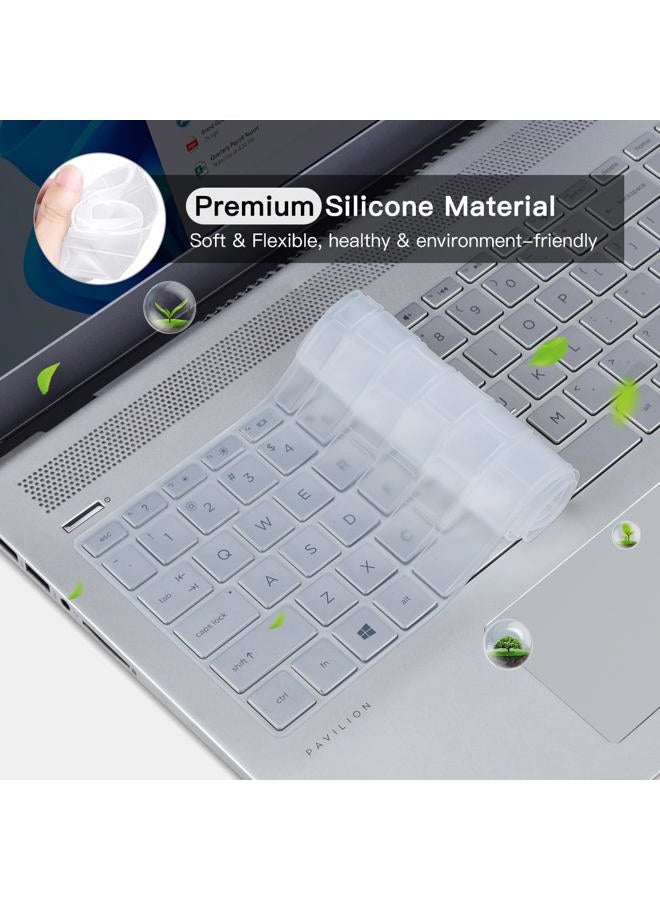 imComor Keyboard Cover Skin for HP Envy X360 15.6 Keyboard Cover for HP Envy 17 Series/HP Envy x360 15.6" Series/2019 2018 HP Pavilion 15 Series/HP Laptop 17t 17-BS 17-BW 17-CA 17-by Keyboard Protector, Clear - Image 5