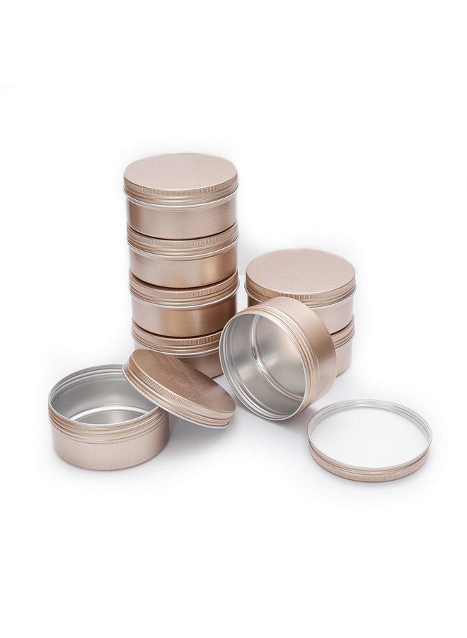 LIYAR 6 Oz Aluminum Metal Tin 18 Pack Can Tins Empty Screw Top Spice Tins Aluminum Containers with Lids(Frosted Gold) - Image 2