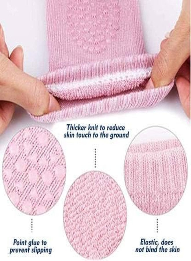 Scenty® Baby Knee Pads Soft Cotton Stretchable Elastic for Crawling Protection, Anti-Slip Knee Pads, Unisex Toddlers, Learn to Crawl Socks (Grey) - Image 4