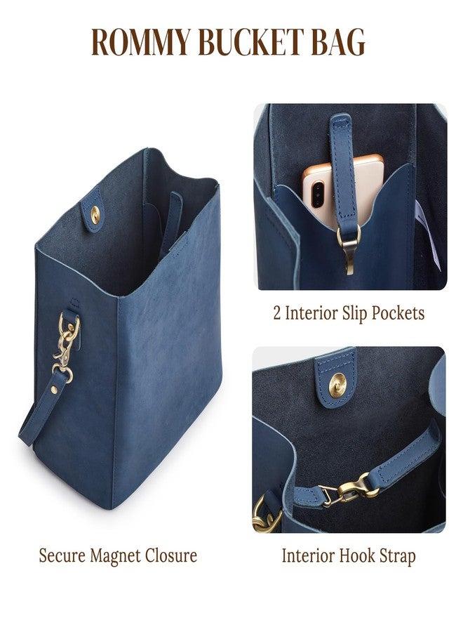 S-ZONE Full Grain Leather Crossbody Bags for Women Shoulder Bag Butterfly Bucket Purses - Image 4