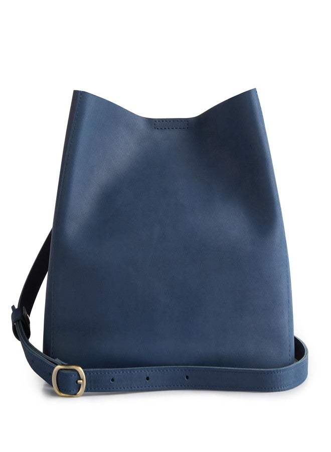 S-ZONE Full Grain Leather Crossbody Bags for Women Shoulder Bag Butterfly Bucket Purses - Image 1