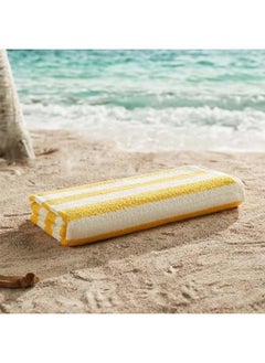 SIGNOOLA Signoola Four Beach Towels (Yellow, Green, Blue, Brown) 70 x 180 cm, 100% cotton.  - Image 2