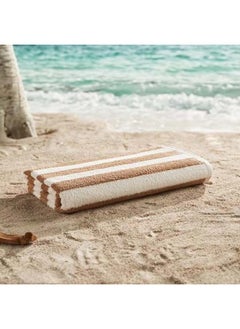 SIGNOOLA Signoola Four Beach Towels (Yellow, Green, Blue, Brown) 70 x 180 cm, 100% cotton.  - Image 5