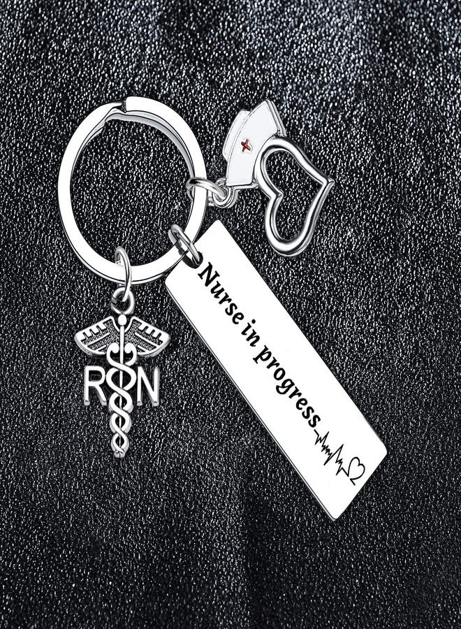 BESPMOSP Nurse Gifts for Women Nurse Keychain Appreciation Graduation Gifts RN Nurse In Progress Keychains (Nurse in progress) - Image 2