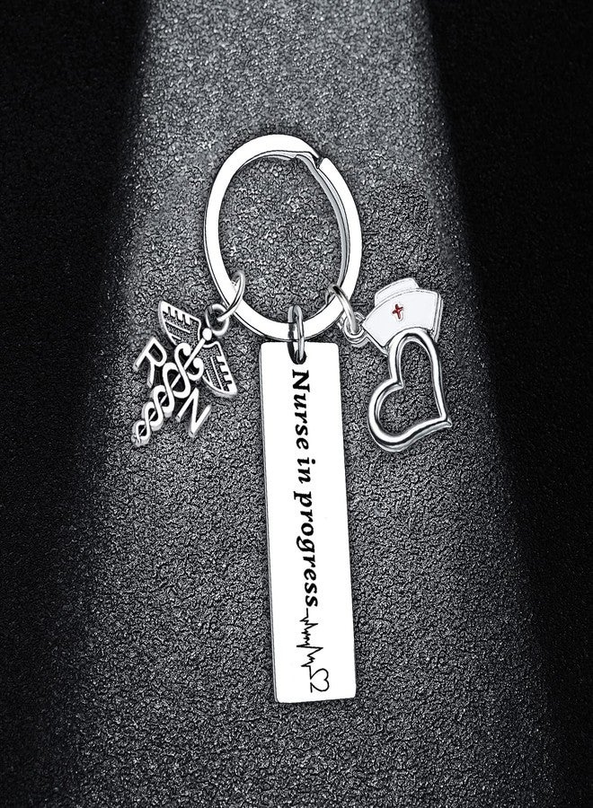 BESPMOSP Nurse Gifts for Women Nurse Keychain Appreciation Graduation Gifts RN Nurse In Progress Keychains (Nurse in progress) - Image 3