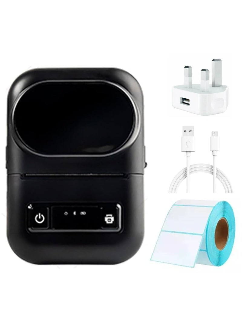 DIGI CORE Inkless Label Maker Machine Portable Printer Label Maker Portable Bluetooth Thermal Label Printer For Barcode Name Address Compatible With Android iOS And Windows System With 1 Label Roll And Charger  - Image 1