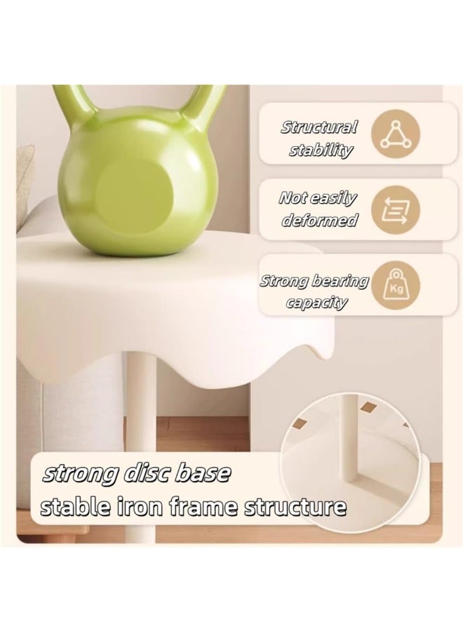 بيت الأناقة طاولة جانبية لحمل الآيس كريم من أرا هوم، طاولة جانبية متحركة، طاولة قهوة بجانب السرير، طاولة بجانب السرير، طاولة بجانب السرير لغرفة المعيشة وغرفة النوم، طاولة شاي تاتامي (وردي) - Image 5