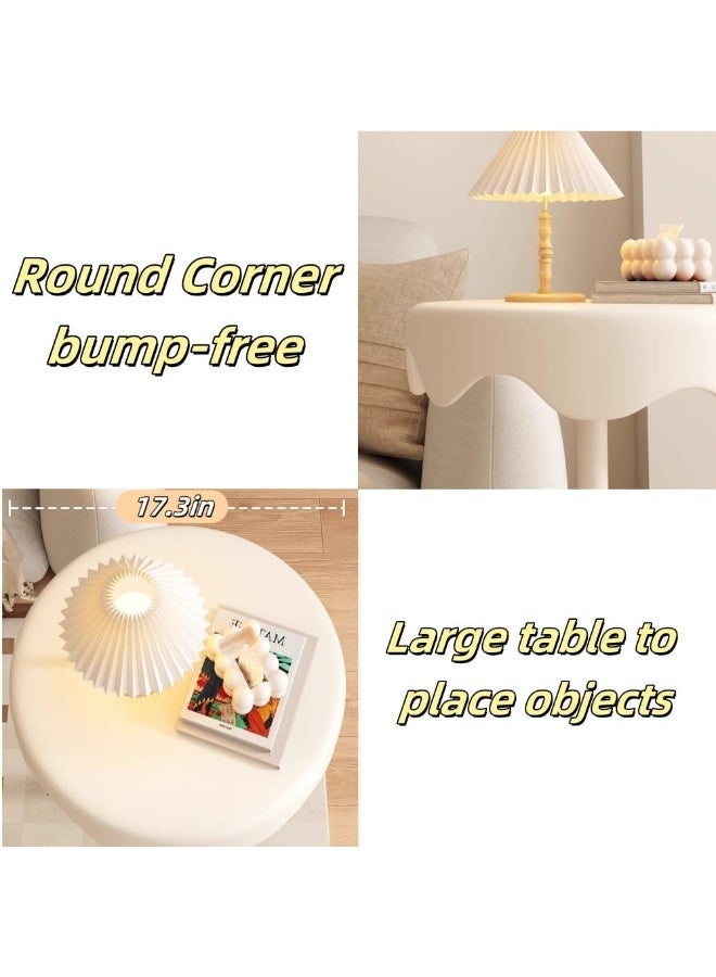 بيت الأناقة طاولة جانبية لحمل الآيس كريم من أرا هوم، طاولة جانبية متحركة، طاولة قهوة بجانب السرير، طاولة بجانب السرير، طاولة بجانب السرير لغرفة المعيشة وغرفة النوم، طاولة شاي تاتامي (وردي) - Image 3