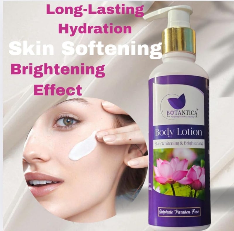 BOTANTICA Lotus Extract Skin Whitening  Brightening Body Lotion 200ml  Hydrating Lightweight Formula for Radiant Skin Natural Glow Enhancer Suitable for All Skin Types - Image 5