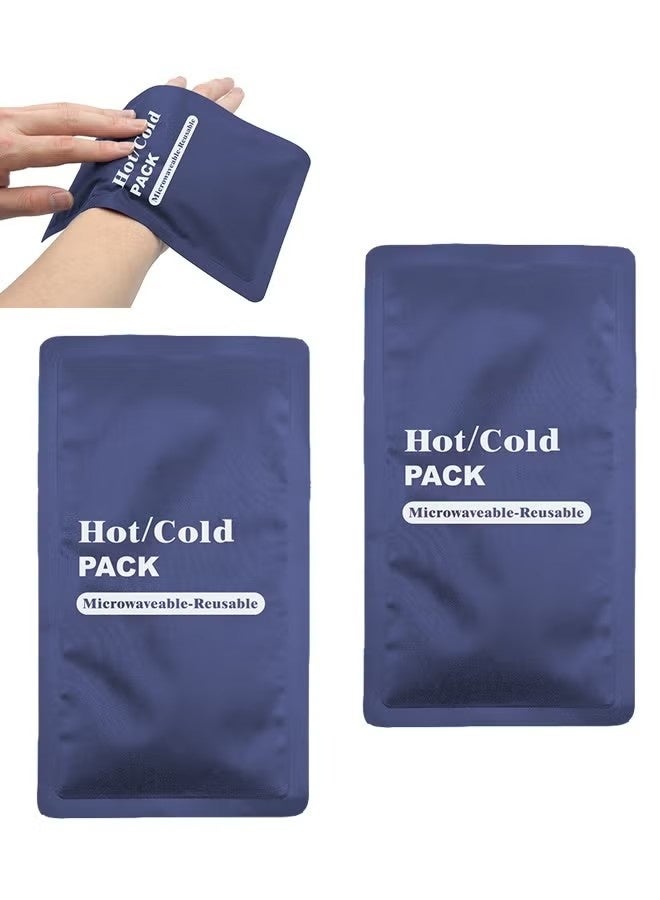 Reusable Gel Ice Packs 2 Pieces , Hot And Cold Packs To Compress Injuries And Relieve Pain, Soft And Flexible, Suitable For Body, Knees, Shoulders, Back, Ankles, Arms, Elbows - Image 1