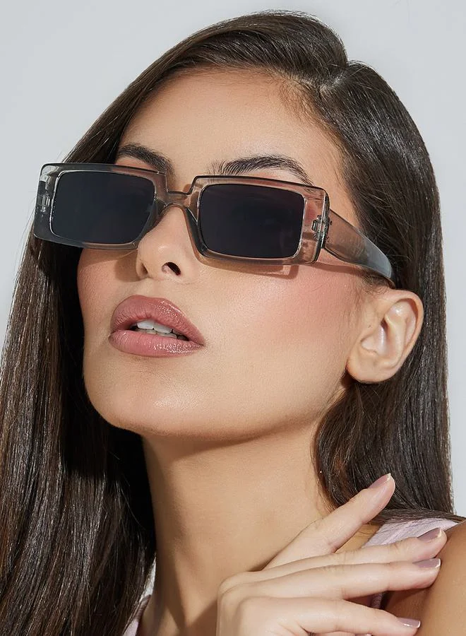 Styli Transparent Square Sunglasses