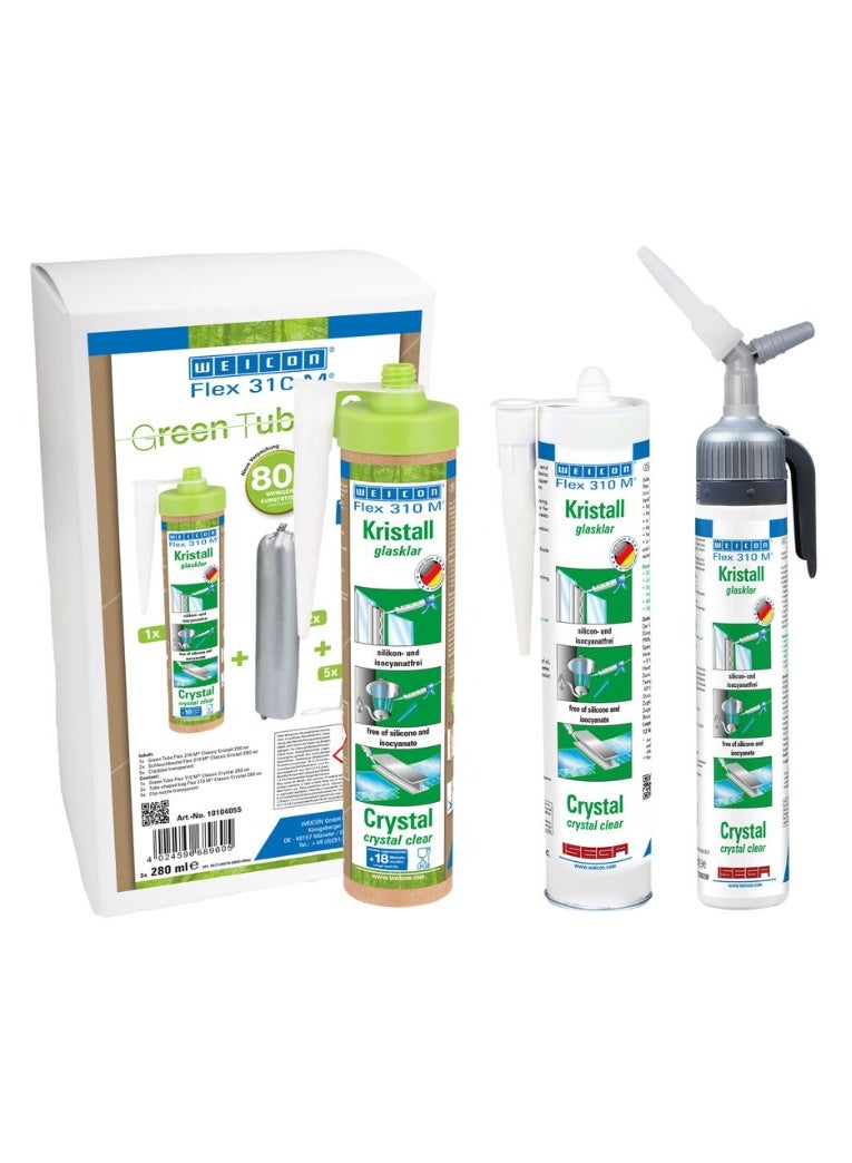 WEICON Green Tube Flex 310M Classic Transparent 280 ml - Image 4