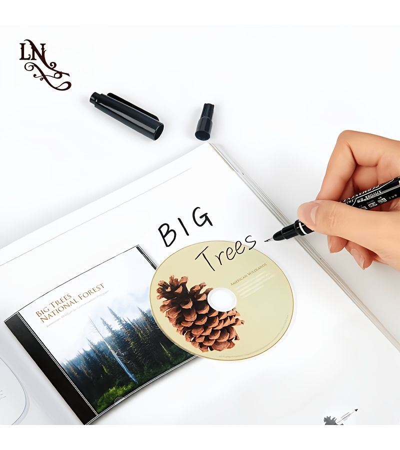 3 Pieces Double Tip Non Erasable Permanent Markers Black 0.5mm And 1.0mm Line Width Fine Tip Quick Dry Ink For Drawing Doodling Signatures Marking Art Projects - Image 5