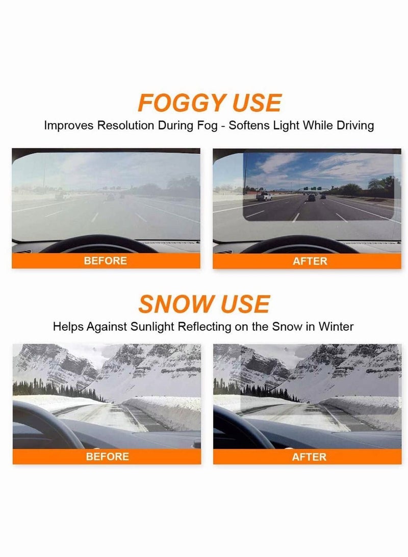 Y&D Car Sun Visor, SYOSI Anti-glare Night Visor Extender Windshield Blocker Goggles Shield, Vision Anti-dazzle Driving Extendable  - Image 3