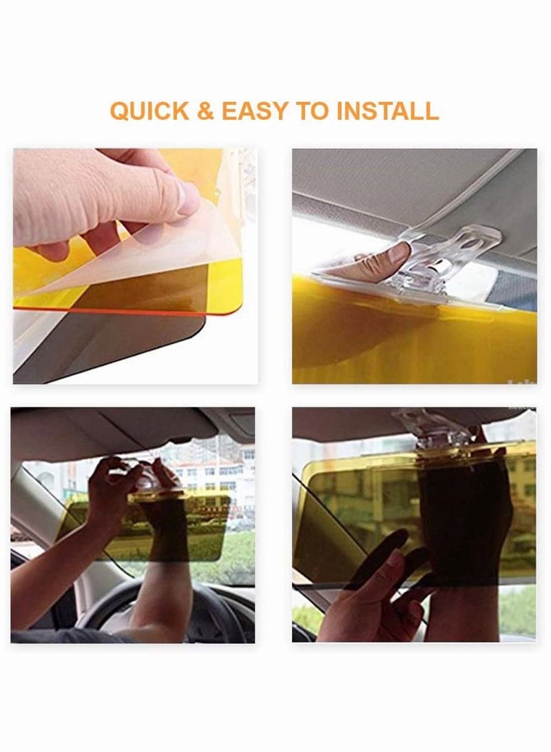 Y&D Car Sun Visor, SYOSI Anti-glare Night Visor Extender Windshield Blocker Goggles Shield, Vision Anti-dazzle Driving Extendable  - Image 2