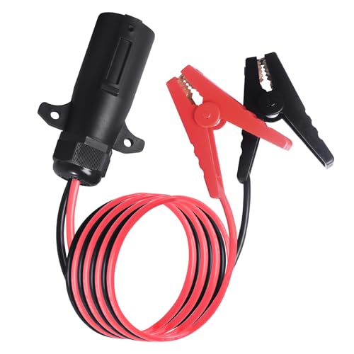 Kamrexi 7 Way Trailer Plug to 12V Alligator Clips Cable 10AWG 65FT 7 Pin Trailer Plug to Crocodile Clip Connector for RV Truck Trailer Quick Connect - Image 1