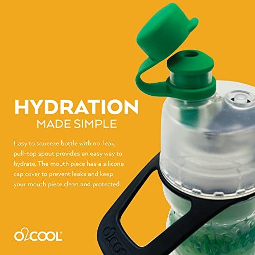 O2COOL Mist 'N Sip Misting Water Bottle 2-in-1 Mist And Sip Function With No Leak Pull Top Spout Reusable Sports Water Bottle - 20 oz (Lacrosse) - Image 4