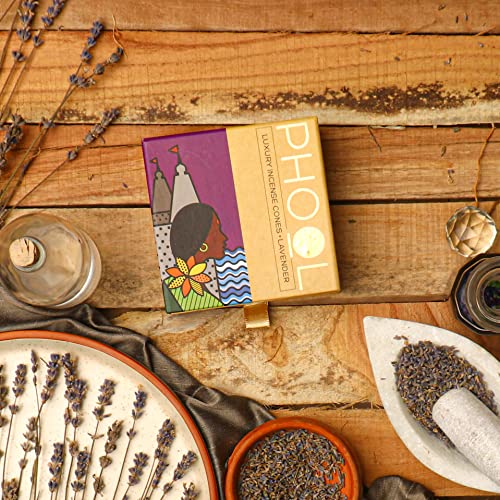 PHOOL LUXURY INCENSE Natural Incense Cones (Bundle Pack of 4) I Special Pack Floral Fragrances - Indian Rose, Tuberose, Lavender, Nagchampa I 100% Organic Dhoop Cones I Chemical & Charcoal Free - Image 4