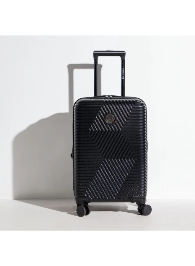 Mezoe Bon Voyage Napa Zipper Closure Telescopic Handle Luggage Set Grey and Black 20 x 25 x 50 cm BY-07