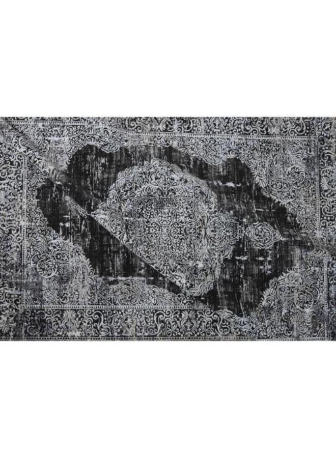 NOUL Distressed Grey Area Rug, Ornate Medallion Pattern  - Image 2