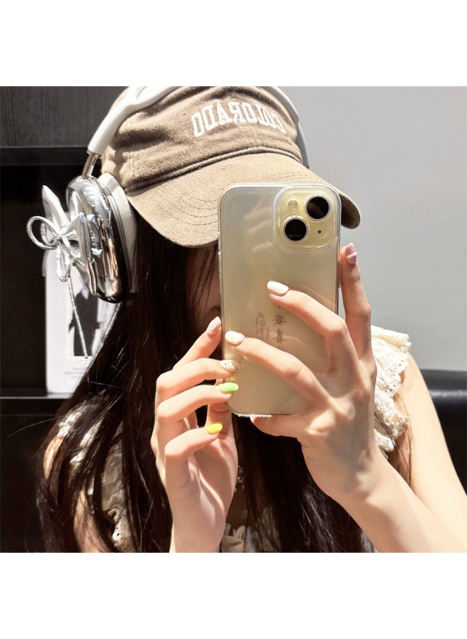 Electroplated Three-Dimensional Bow For Airpods Max2 Protective Cover For Apple Headset Ear Cap Ear Mask Earphone Case-Color:Electroplated Silver Stereo Bow-Applicable Model:Airpods Max/Airpods Max2