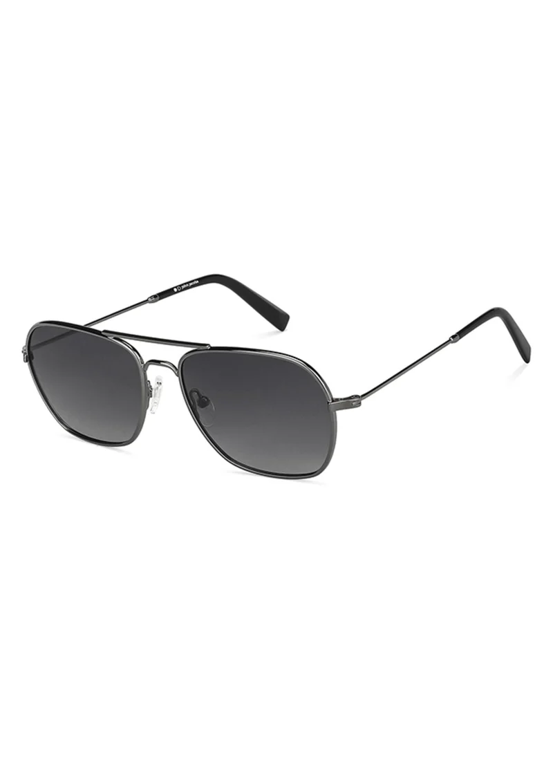 جون جاكوبس John Jacobs | Polarized & UV Protection Sunglasses For Men & Women | Gunmetal Black Grey Full Rim Square Medium (Size-54) JJ S12808-C1